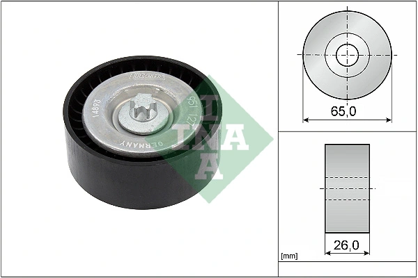 Deflection/Guide Pulley, V-ribbed belt